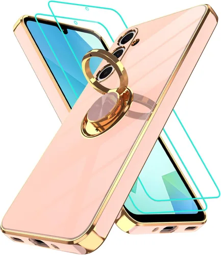 Vista 189 de Funda para Motorola Moto G 5G 2024: Funda Moto G Play 5G 2024 con 2 piezas de protectores de pantalla, soporte de anillo de rotación de 360°