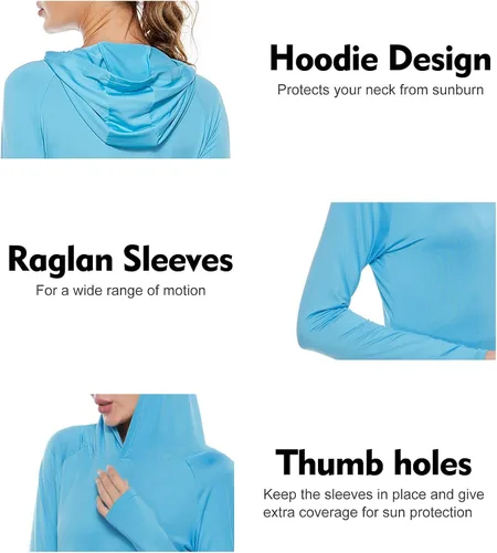 Vista 6 de Camiseta de manga larga con protección solar UPF 50+ para mujer