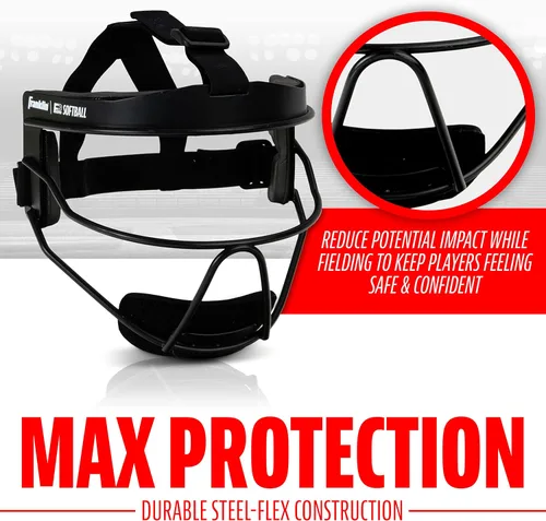 Vista 2 de Franklin Sports Softball Face Mask for Fielders - Girls Youth Face Shield for Infielders - Kids Fielding Guard for Fastpitch + Slowpitch Softball