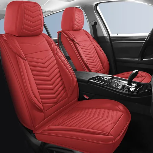 Vista 10 de HChengkikz - Fundas de asiento de automóvil, transpirables e impermeables de piel sintética para automóviles, funda de asiento universal