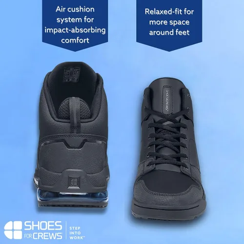 Vista 5 de Shoes For Crews Zapatillas de trabajo antideslizantes para hombre, cómodas, antideslizantes, para el servicio de alimentos, salud, venta al por