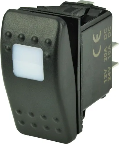 Vista 2 de BEP Marine Control táctil de 3 posiciones IP66 nominal 24V Negro 2 vías DIN montaje en carril interruptor de botón