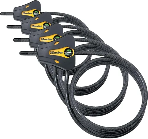 Vista 9 de Master Lock 8419DPF Candado de cable de pitón con llave, 1 paquete