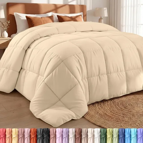 Vista 20 de Utopia Bedding - Juego de edredones de plumón con inserción de edredón acolchado con esquinas y pestañas, edredones alternativos cosidos en caja