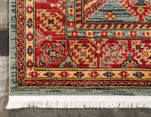 Vista 8 de Unique Loom Sahand Collection - Alfombra de área, Alexander (rectangular, 2 pies 2 pulgadas x 3 pies 1 pulgada, azul claro/marrón claro)