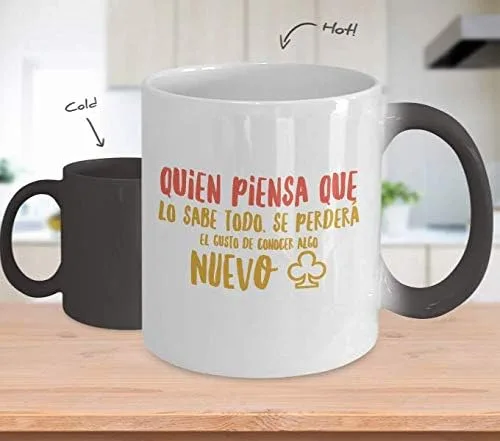 Vista 2 de Taza Cafe NUEVO Vaso, taza de café divertidas, tazas personalizadas, taza de café inspiradoras, taza con mensajes positivos.
