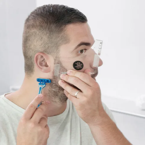 Vista 3 de Plantilla para Afeitado de Barba Hipster Barber InnovaGoods