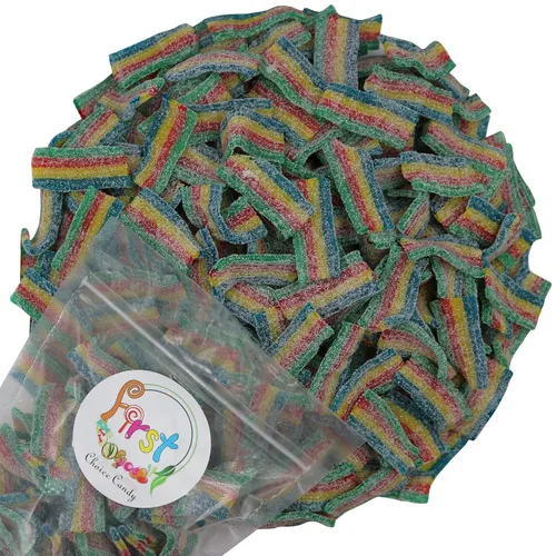 Vista 17 de Cinturones de Gomitas Ácidas de Varios Colores (Azul Baya (Arándano), 1 Libra)