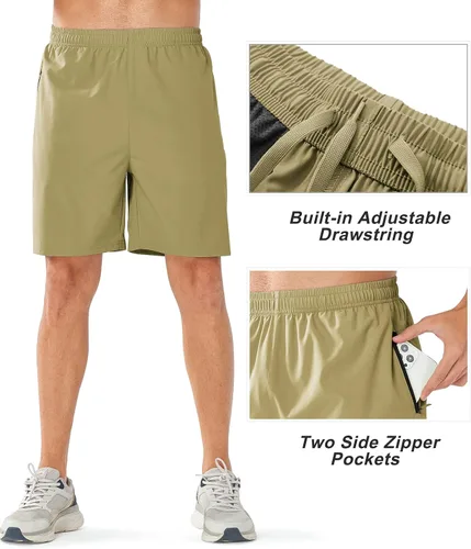 Vista 4 de NORTHYARD Pantalones cortos deportivos para correr para hombre, de secado rápido, ligeros, deportivos, gimnasio, baloncesto, senderismo