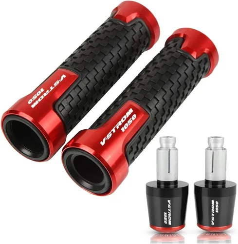 Vista 6 de Motorcycle Handlebar Grips for Suzuki VSTROM1050 V-Strom VStrom 1050 2019 2020 2021 Motorcycle 22MM Handlebar Hand Grips Rubber Handle Bar End Cap