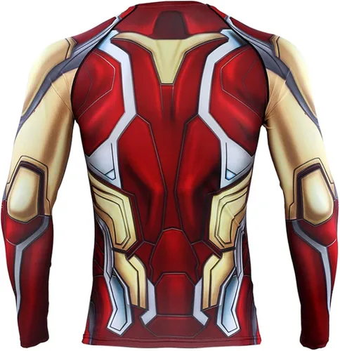 Vista 2 de HIKZXEKJI Camiseta de compresión 3D Captain High Elastic para hombre