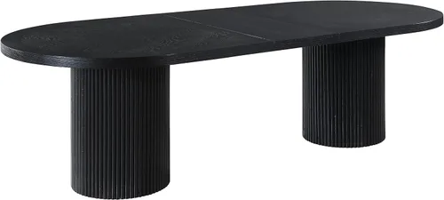 Vista 6 de Meridian Furniture Mesa de comedor de madera de roble negro Belinda