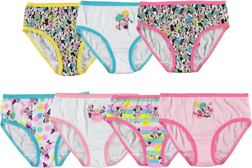 Vista 3 de Disney Ropa interior de Minnie Mouse para niña con múltiples opciones de estampado y silueta en tallas 2/3t - 8