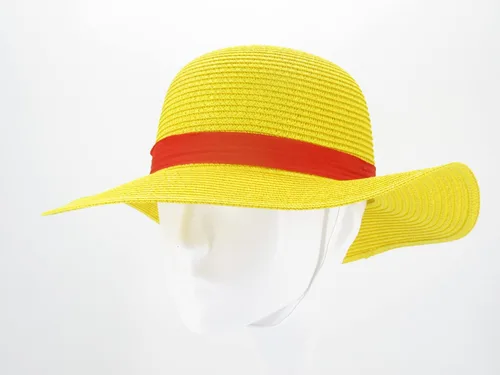 Vista 2 de Yarizm Sombrero de paja con cinta roja para animación disfraz de cosplay