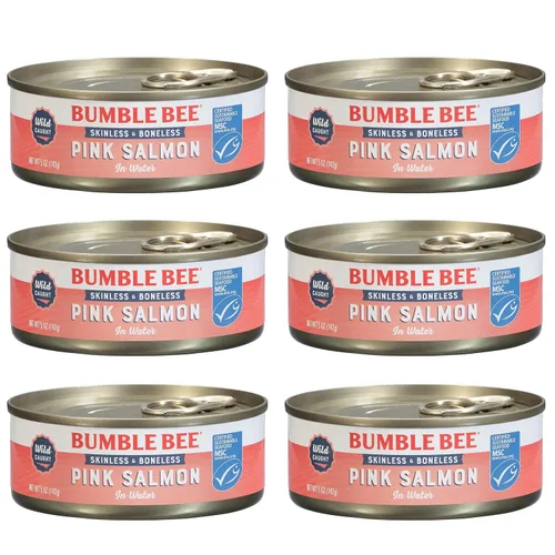 Vista 8 de Bumble Bee Prime Atlantic Salmon, lata de 5 onzas - Salmón Premium - 24g de proteína por porción - Sin Gluten y Kosher