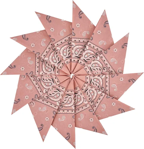Vista 9 de Junvena Bandanas de algodón, 12 paquetes de 22 x 22 pulgadas, pañuelo unisex impreso de doble cara