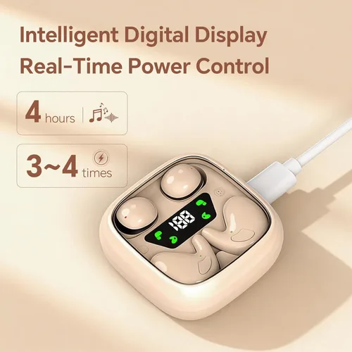 Vista 7 de Xmenha Flat Sleep - Mini auriculares invisibles pequeños y diminutos inalámbricos Bluetooth auriculares para dormir, audífonos micro más pequeños