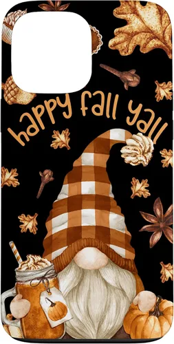 Vista 23 de Funda para iPhone 16 con diseño de especias de calabaza con diseño de gnomo de otoño