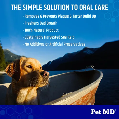 Vista 4 de Pet MD Proden PlaqueOff - Polvo de limpieza dental para los dientes de perro, suplemento de cuidado bucal para perros, reduce el mal aliento