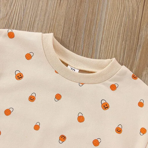 Vista 23 de Sudadera de calabaza para bebé, niña, niño, Halloween, sudadera de gran tamaño, mameluco de burbujas, suéter