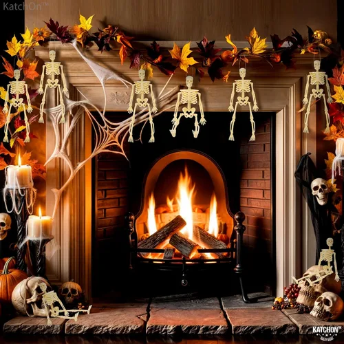 Vista 7 de KatchOn, Huge Pack of 12 Halloween Mini Skeletons Figure - 6-inch