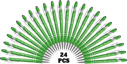 Vista 35 de 12 bolígrafos personalizados a granel, bolígrafos personalizados con grabado personalizado con nombre o texto, regalo ideal de aniversario