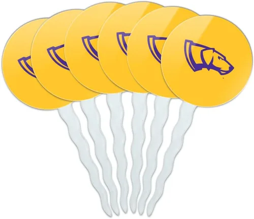 Vista 184 de Abilene Christian - Juego de 6 palillos para cupcakes con logotipo secundario