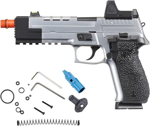 Vista 12 de Vorsk Aluminum Hi-Capa Airsoft VP26X Gas Blowback Pistol w/Red Dot Sight