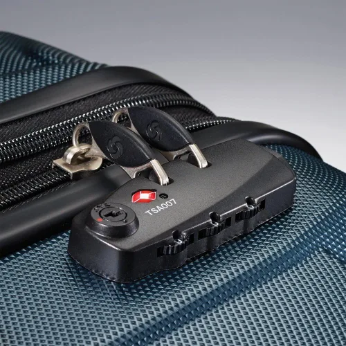 Vista 6 de Samsonite Omni - Juego de 3 piezas con accesorios para equipaje, verde azulado, Equipaje rígido con ruedas