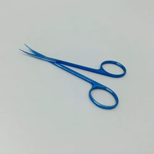 Vista 2 de Tijeras de utilidad de titanio Ophthalmic Scissor Curvo Ojo Oftálmico Instrumento