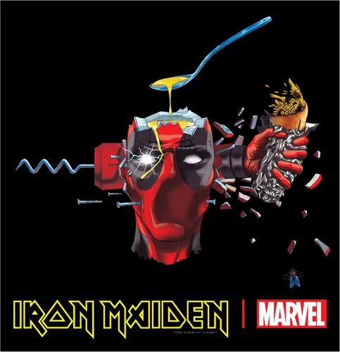 Vista 2 de Iron Maiden Marvel Puedo jugar con Madness Deadpool