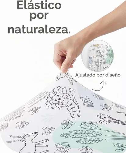 Vista 4 de Sábanas suaves para cuna de niño de alta calidad, sábana bajera para cuna ultra transpirable, sábanas súper elásticas de 28 x 52 x 9 pulgadas