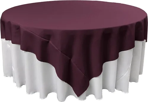 Vista 131 de LA Linen. Mantel cuadrado de popelina de poliéster