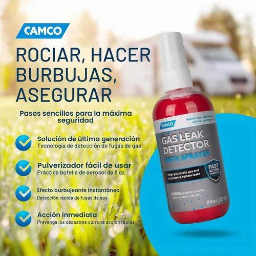 Vista 2 de Camco 10324 Detector de fugas de gas con pulverizador - 8 oz