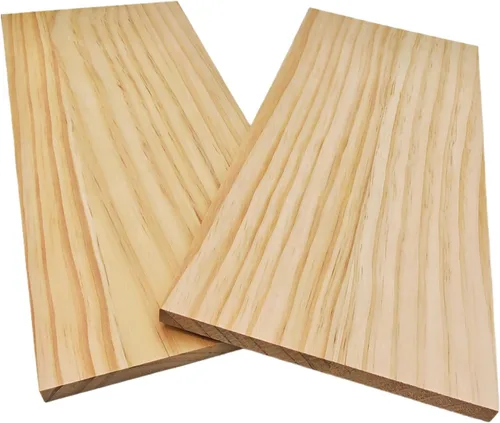 Vista 24 de 4 tableros rectangulares de madera sin terminar para manualidades, bloques de madera de corte en blanco de 8 x 6 x 0.8 pulgadas para tallar madera