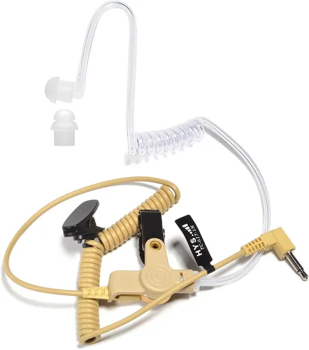 Vista 11 de HYS Auricular de 0.138 in 1 cable solo escucha, receptor/escucha SOLO auricular de vigilancia con punta de oído de silicona para radios
