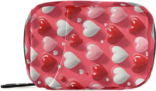 Vista 32 de Bolsa organizadora de medicamentos de viaje con bandera estadounidense con compartimentos interiores y cremallera segura para mujeres, hombres