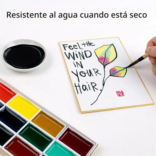 Vista 6 de Yasutomo Bokuju Tinta líquida – Tinta Sumi de 2 oz para caligrafía y obras de arte – Tinta de dibujo negra para uso con pinceles de tinta japoneses