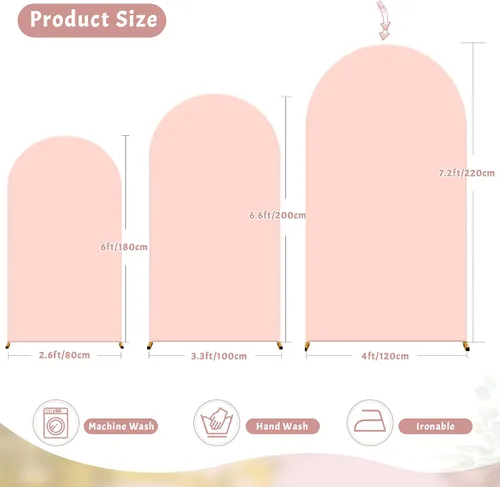 Vista 232 de Baby Blue Arch Backdrop Cover, 6FT Spandex Fitted Wedding Arch Stand Covers Round Top Chiara Backdrop Cover for Birthday Party Ceremony Banquet Azul