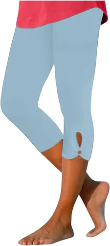 Vista 135 de Pantalones capri para mujer, estilo casual, de verano, elásticos, de cintura alta, pantalones de yoga, ajuste atlético, pantalones deportivos
