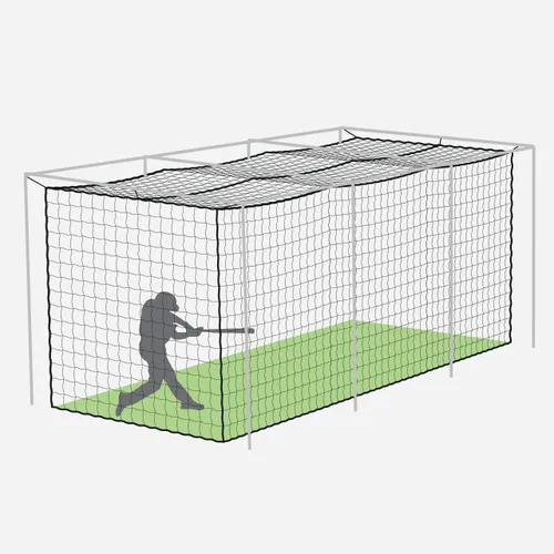 Vista 9 de Fortress Baseball Batting Cage Nets Heavy-Duty HDPP Fully Enclosed Baseball & Softball Cage Netting [14 Sizes & 3 Grade Options] – NET ONLY