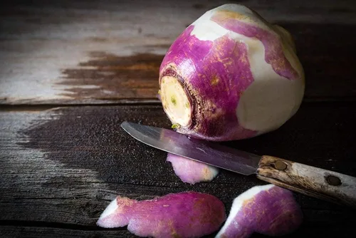 Vista 3 de Rutabaga (parte superior púrpura americana), más de 150 semillas de reliquia por paquete, semillas de jardín de Isla (semillas de jardín de Isla)