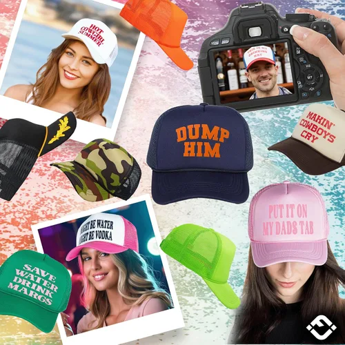 Vista 7 de Funky Junque Gorra de béisbol de béisbol en blanco para hombre y mujer