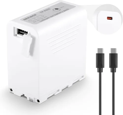Vista 16 de Neewer Batería de repuesto NP-F970 de 10500 mAh, tiempo de carga completa de 4.8 horas, cable USB C de carga rápida PD de 20 W, batería recargable