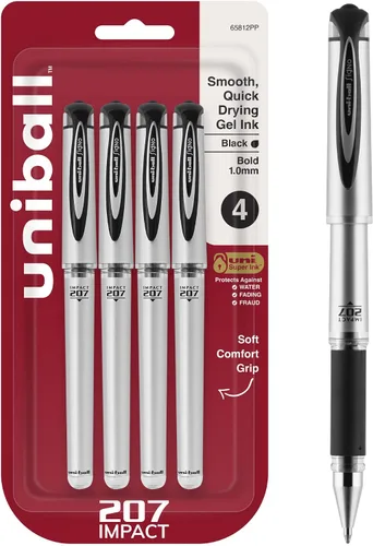 Vista 12 de Uniball 207 - Bolígrafos de gel de impacto, paquete de 144-0.039 pulgadas, bolígrafos de punta gruesa, suministros escolares y de oficina