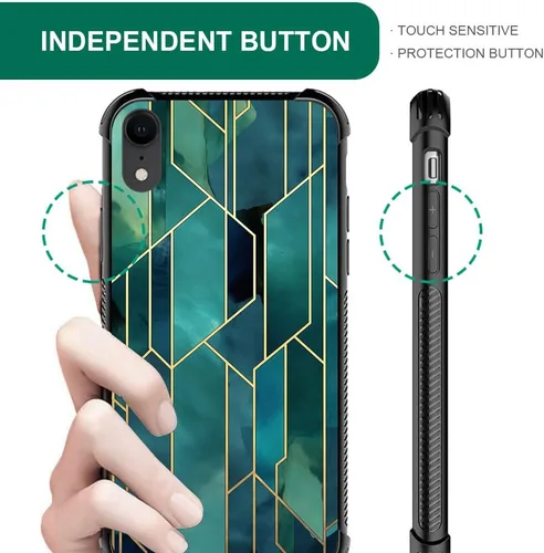 Vista 168 de Funda compatible con iPhone XR, diseño de elefantes africanos para niñas, diseño de patrón a prueba de golpes, antiarañazos, carcasa trasera