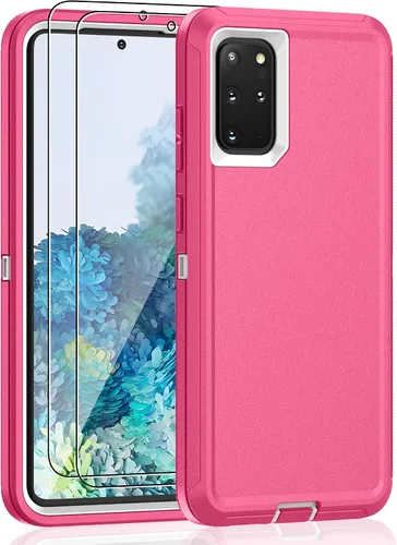Vista 15 de Jshru Funda para Galaxy S20, funda protectora resistente de grado militar, a prueba de golpes, a prueba de caídas/polvo, 3 capas, funda