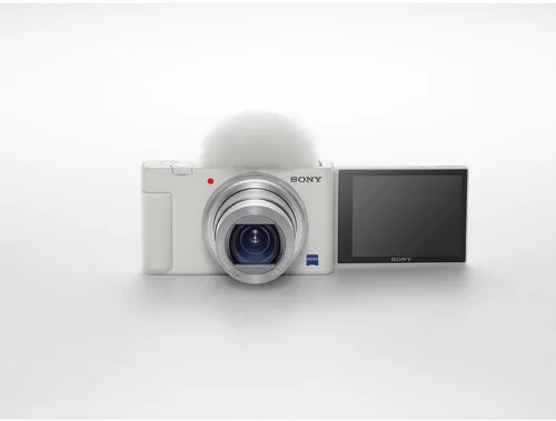 Vista 5 de Sony Cámara digital ZV-1 (blanco) (DCZV1/W) + tarjeta de memoria de 64 GB + lector de tarjetas + bolsa suave de lujo + trípode flexible + cartera