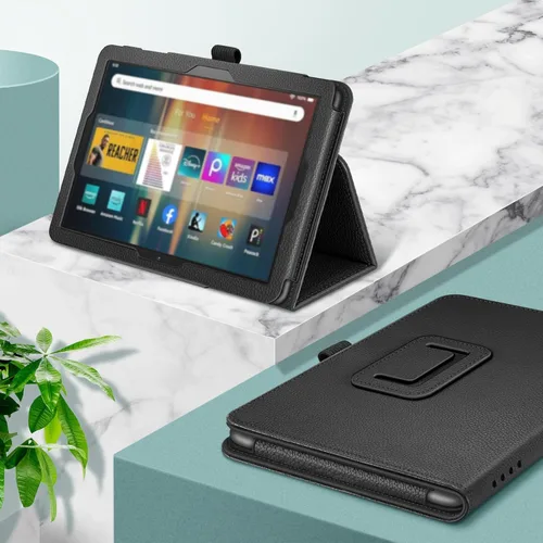 Vista 7 de Fintie - Funda de piel sintética con función atril para Amazon Fire HD 8 y Fire HD 8 Plus (10ª generación, versión 2020), color negro