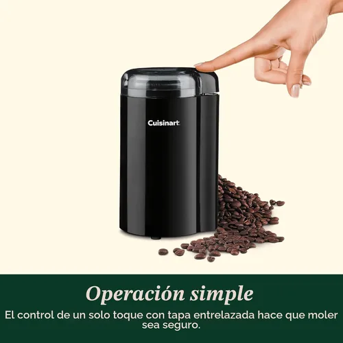 Vista 4 de Cuisinart Molinillo de café, molinillo de granos de café con control de un solo toque con cuenco y cuchillas de acero inoxidable, capacidad de 2.5
